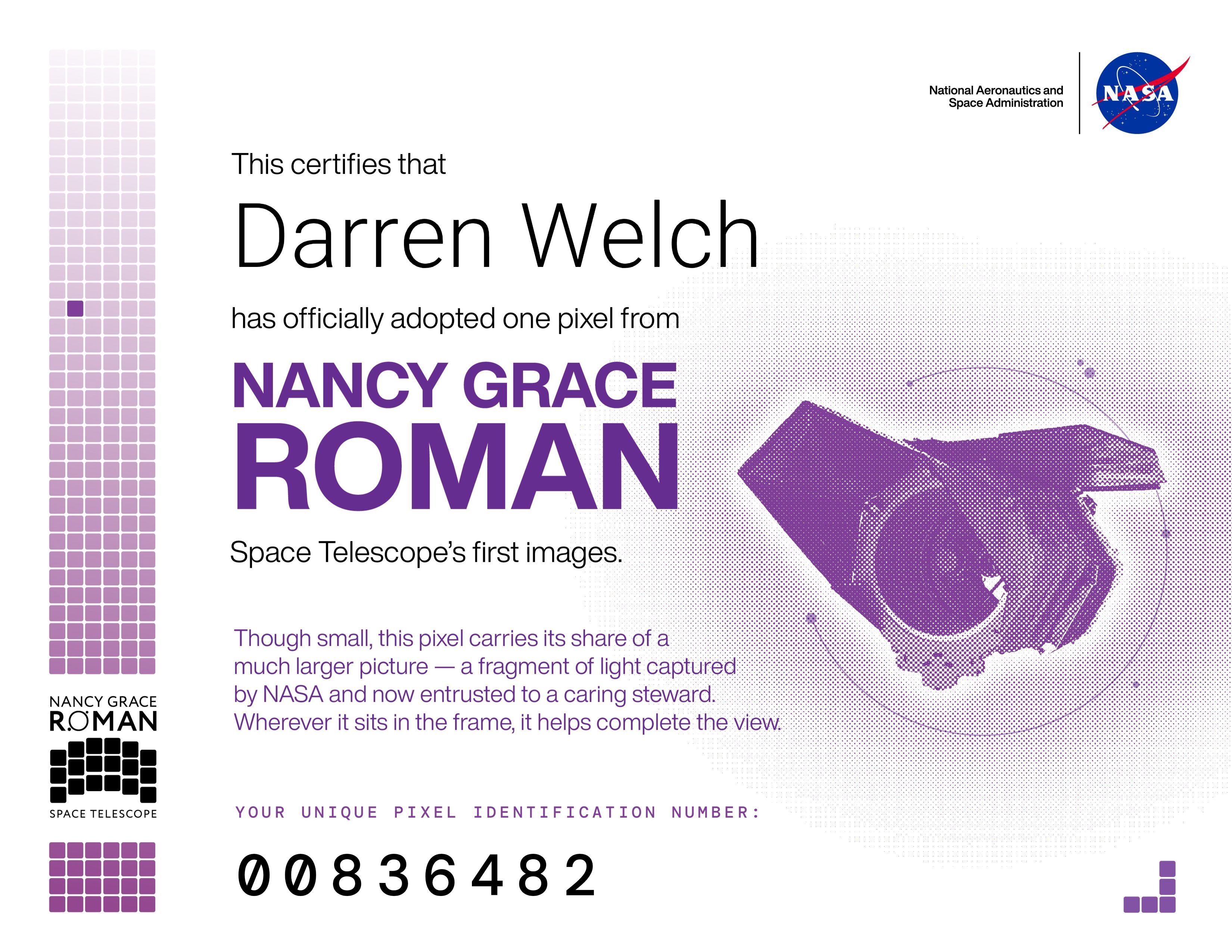 Roman Pixel Certificate